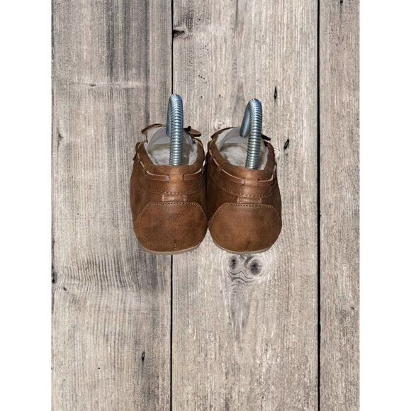 Minnetonka Slippers Womens Size 6 Brown Faux Fur Lined Fabric Britt Trapper - Picture 4 of 9